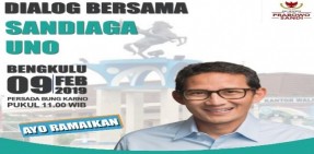 3000 Orang Relawan Siap Sambut Sandiaga di Bengkulu