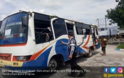 Bawa Rombongan Pengantin, Bus Terguling Lewati Tanjakan di Jalan Lingkar Kota Tebing Tinggi