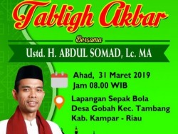 Bersama UAS, Desa Gobah Kecamatan Tambang-Kampar Bakal Gelar Tabligh Akbar