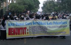 Besok Guru di Pekanbaru Kembali Lanjutkan Aksi Damai