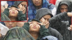 Bocah Di Aceh Tertangkap Kamera Melihat Hujan Jatuh dengan Kedua Bola Mata