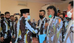 Bupati dan Sekdakab Rohul Hadiri Pelantikan DPD IPK Rohul