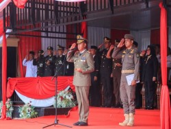 Bupati Kampar Ahmad Yuzar Pimpin Upacara HUT Damkar, Satpol PP, dan Satlinmas Tahun 2026
