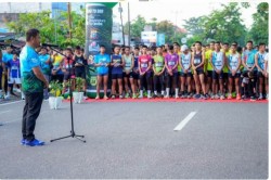 Bupati Kampar dan Kapolres Lepas Peserta Bhayangkara Run Hari Bhayangkara ke-80