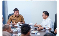 Bupati Kampar Sambut Silaturahmi Kepala Kanwil DJPb Riau di Ruang Rapat Lantai II Kantor Bupati