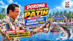 Dorong Festival Kampung Patin masuk KEN, Hendry Munief Langsung Video Call Menteri Pariwisata