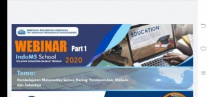 Himpunan Matematika Indonesia (IndoMS) Wilayah Sumbagteng Gelar Webinar