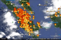 Ini Sebaran Puluhan Titik Panas di Sumatera