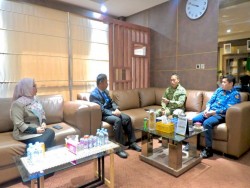 Jelang Pindah Tugas, Danyon 132/BS Silaturahmi ke Bupati Kampar