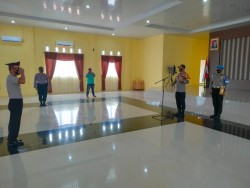 Kapolres Kampar Pimpin Upacara Kenaikan Pangkat Personil Periode 01 Oktober 2020