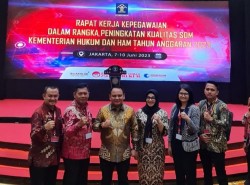 Kemenkumham Riau Ikuti Penutupan Rakernis Kepegawaian Tahun 2023, Ini Catatan Pentingnya