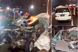 Kijang Innova Dan Pickup L300 Tabrakan Hebat di Tanah Datar, Seorang lansia MeninggaI