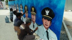 Lukisan Wajah 10 Gubernur Jadi Objek Menarik Berswafoto di Lampung Elephant Park