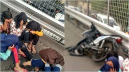 Masuk Tol Naik Motor Dan Lawan Arus, 5 ABG Tertabrak Mobil