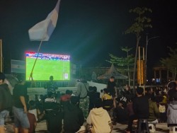Nobar Piala Dunia 2026 di Taman Kota Bangkinang, Pemkab Kampar Dongkrak UMKM dan Ekonomi Lokal