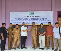 Peduli Generasi Emas, PT Musim Mas Bangun 3 Ruang Kelas TK di Pesaguan
