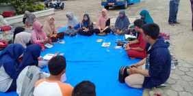 kegiat Literasi Rokan Hulu Taja Baca Puisi dan Lapak Baca Gratis Pekanan.