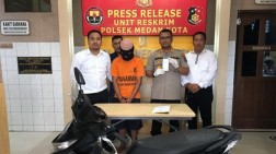 Penjambret Ponsel di Jalan Sisingamaraja Berhasil Dibekuk Tim Pegasus di Depan Warung Mie Aceh