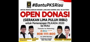 PKS Riau Buka Donasi Galibu Untuk Pemenangan Pilkada 2020