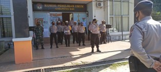 Polres Siak Kerahkan Ratusan Personel Amankan Penetapan Paslon Peserta Pilkada Siak 2020