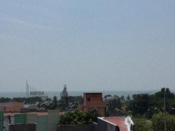 Pulau Sekitar Karimun Terlihat Samar Akibat Kabut Asap