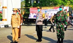 Putus Mata Rantai Covid-19, Pemkab Rohul Lakukan Penyemprotan Disinfektan Massal