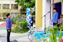 Sekretaris Dishub Kampar Pimpin Upacara HUT Korpri ke-52 tingkat Kabupaten