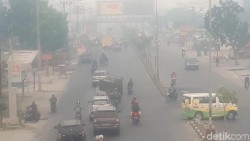 Sempat Diguyur Hujan, Pekanbaru Tetap Dikepung Asap