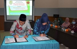 SMK Muhammadiyah 3 Terpadu Pekanbaru Tandatangani Kerjasama dengan Politeknik Kampar
