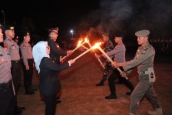 Taptu HUT ke-81 RI di Bangkinang, Kapolres Kampar Kobarkan Semangat Persatuan