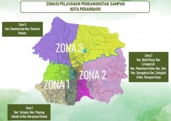Untuk Mengelola Sampah Kota, DLHK Pekanbaru Membagi Jadi 3 Zona, Berikut Rinciannya