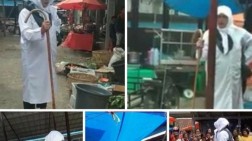 Viral Video Sosok Manusia Misterius Mendadak Muncul Berpakaian Putih Memegang Tongkat