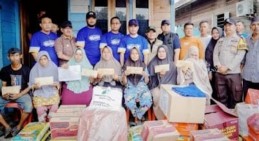 Wabup Jhony Charles Tinjau Korban Kebakaran di Bagan Hulu, Salurkan Bantuan untuk Warga Terdampak